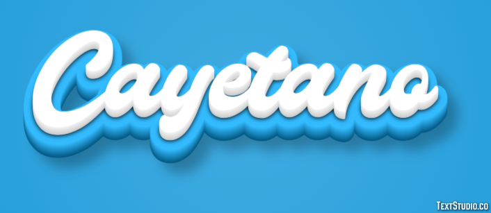 Cayetano Efecto de texto