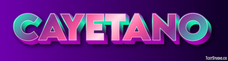 Cayetano Efecto de texto