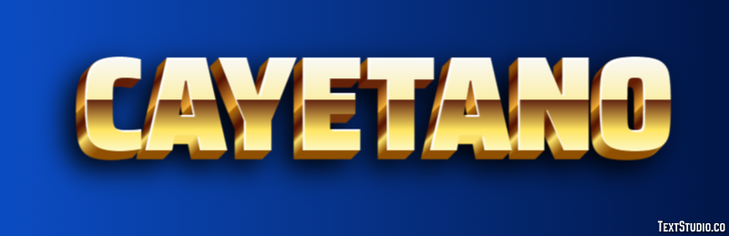Cayetano Efecto de texto