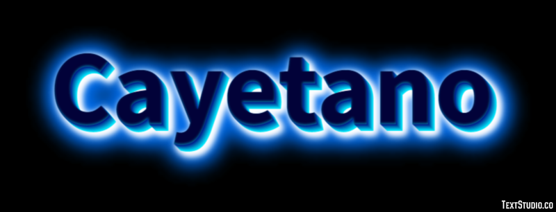 Cayetano Efecto de texto
