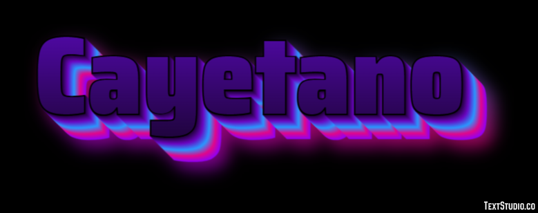 Cayetano Efecto de texto