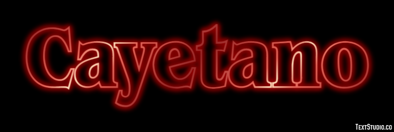Cayetano Efecto de Texto