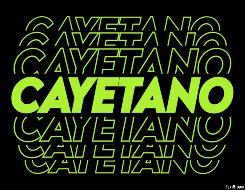 Cayetano Efecto de texto