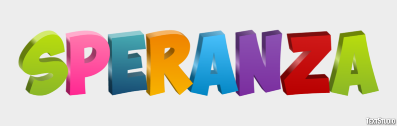 Speranza Effetto testo