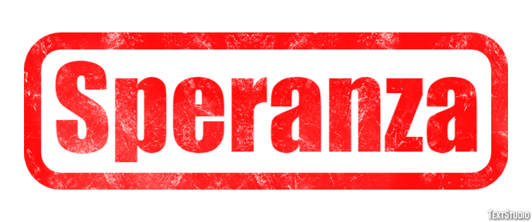 Speranza Effetto testo