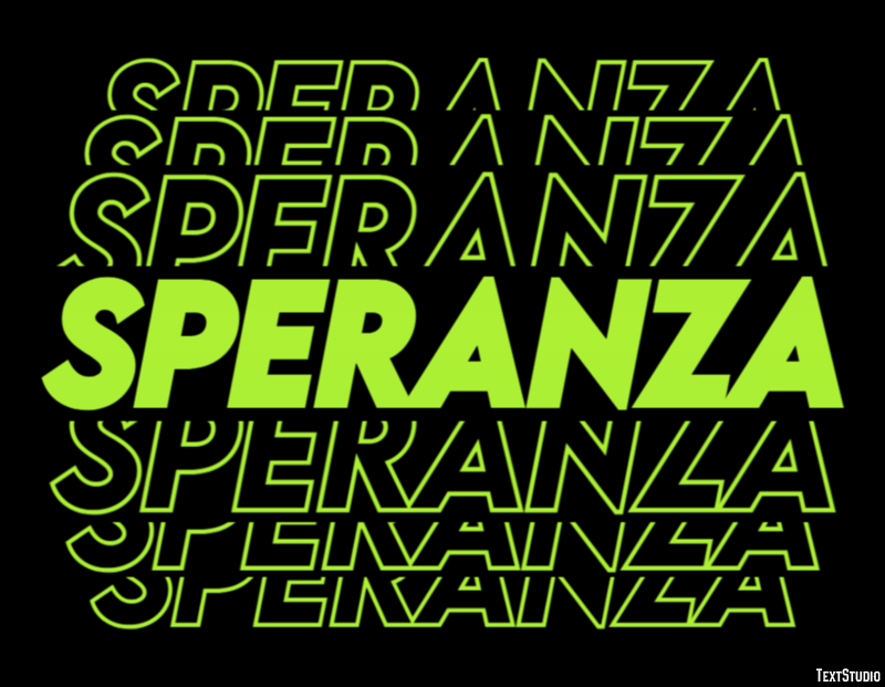 Speranza Effetto testo