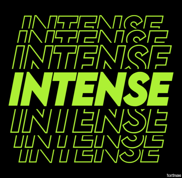 Intense Эффект текста