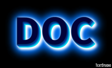 DOC Эффект текста