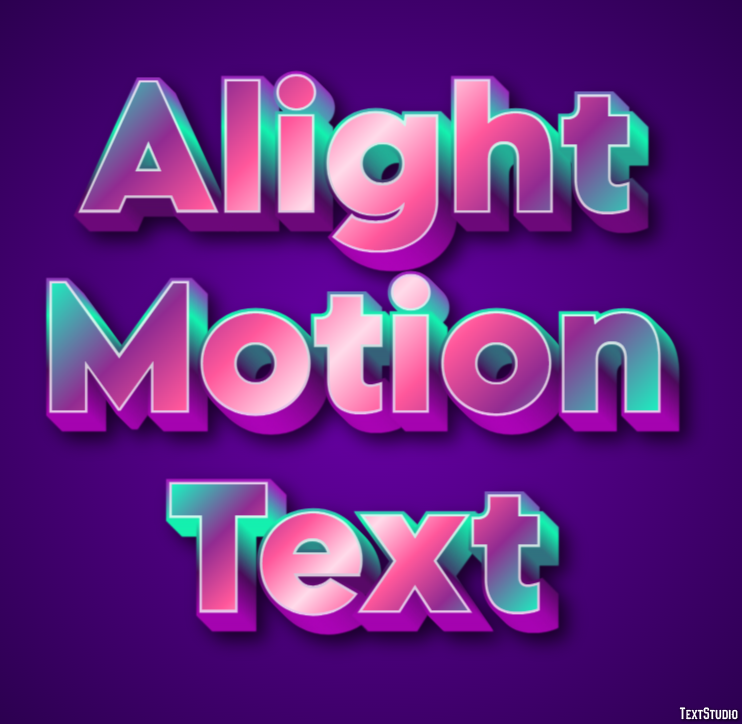 Alight Motion Text Texteffekt