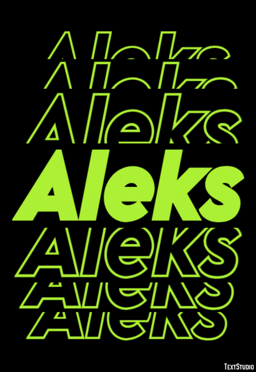 Aleks Texteffekt