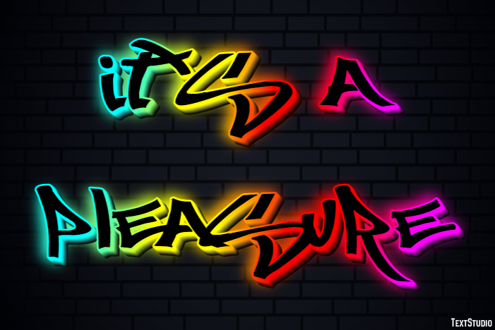 It's a pleasure Text Effect