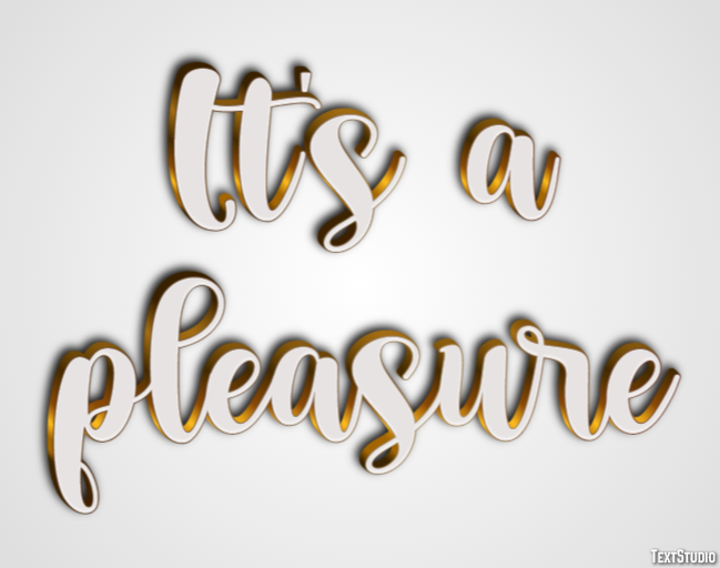 It's a pleasure Text Effect