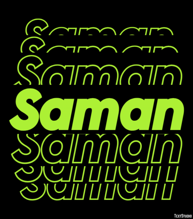 Saman Text Effect