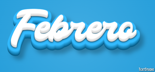 Febrero Efecto de Texto