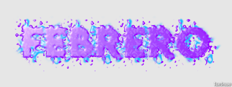 Febrero Efecto de Texto