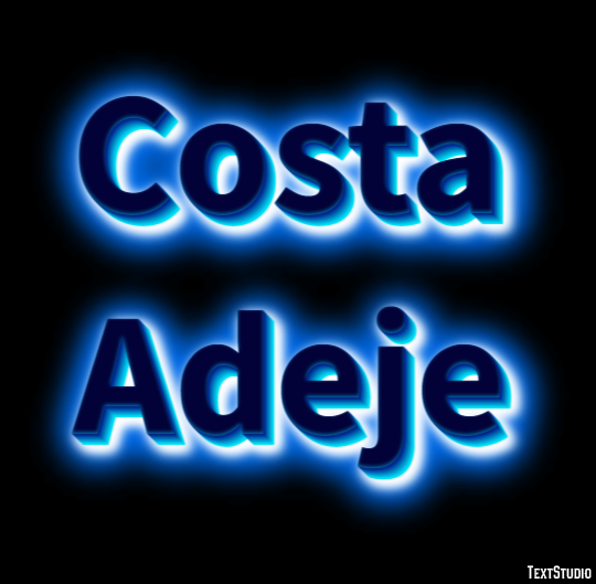 Costa Adeje Efekt tekstowy