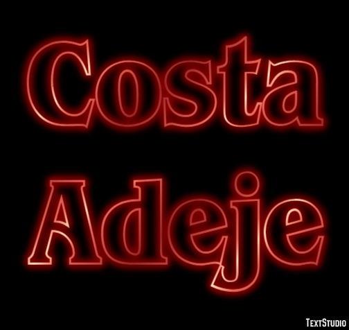 Costa Adeje Efekt tekstowy