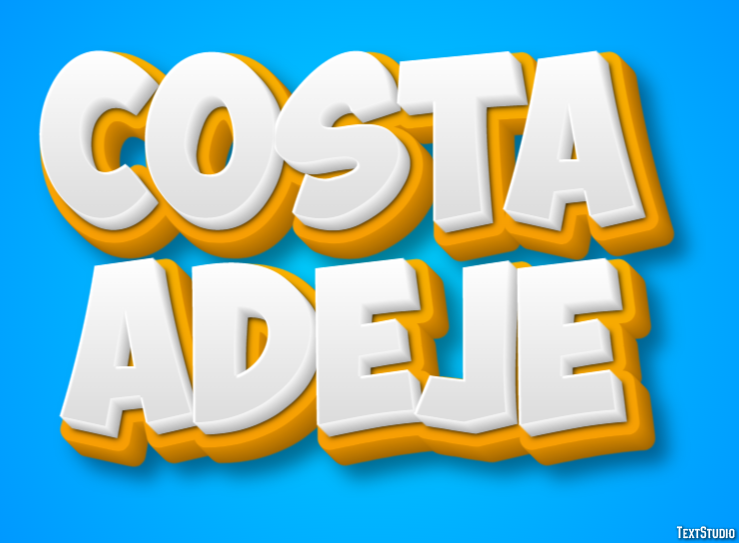 Costa Adeje Efekt tekstowy