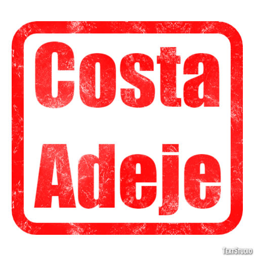 Costa Adeje Efekt tekstowy