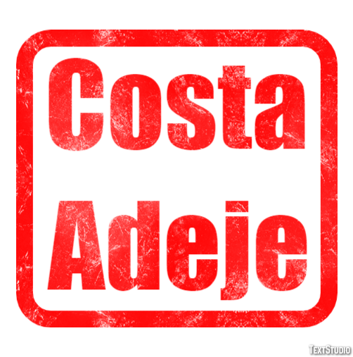 Costa Adeje Efekt tekstowy