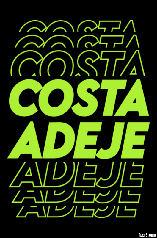 Costa Adeje Efekt tekstowy