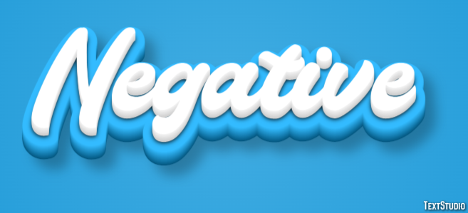 Negative Text Effect