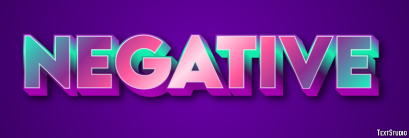 Negative Text Effect