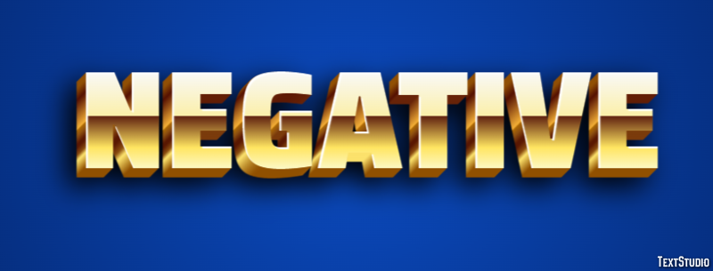 Negative Text Effect