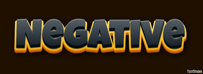 Negative Text Effect