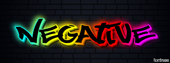Negative Text Effect