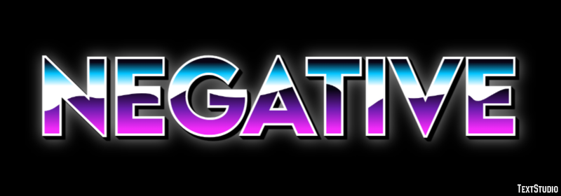 Negative Text Effect