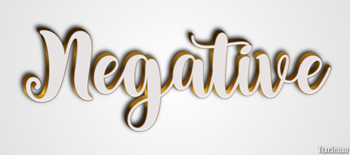 Negative Text Effect