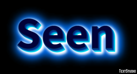 Seen Text Effect