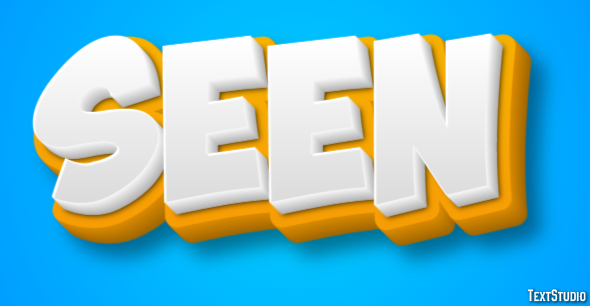 Seen Text Effect