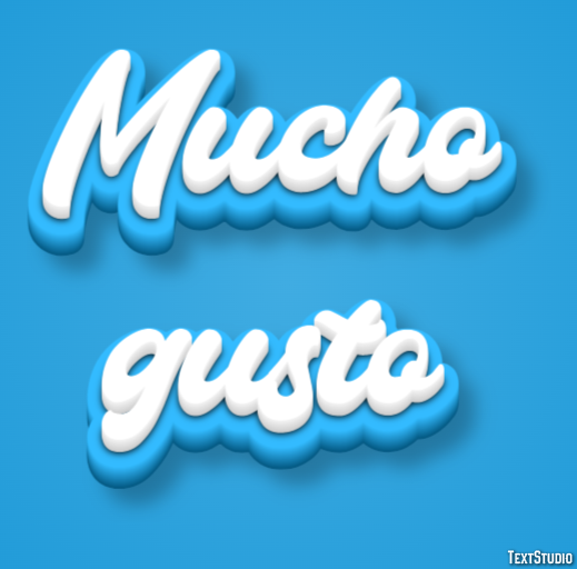 Mucho gusto Efecto de Texto