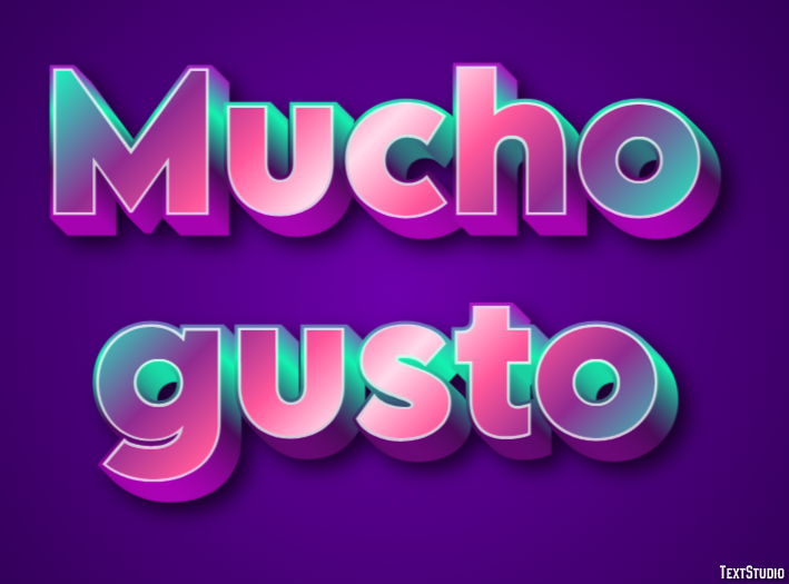 Mucho gusto Efecto de Texto
