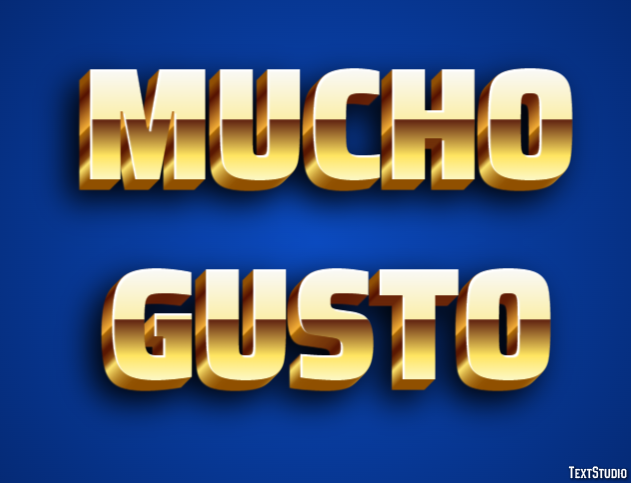 Mucho gusto Efecto de Texto