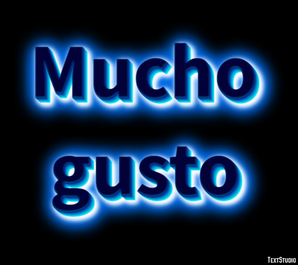 Mucho gusto Efecto de Texto