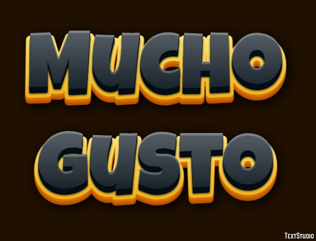 Mucho gusto Efecto de Texto