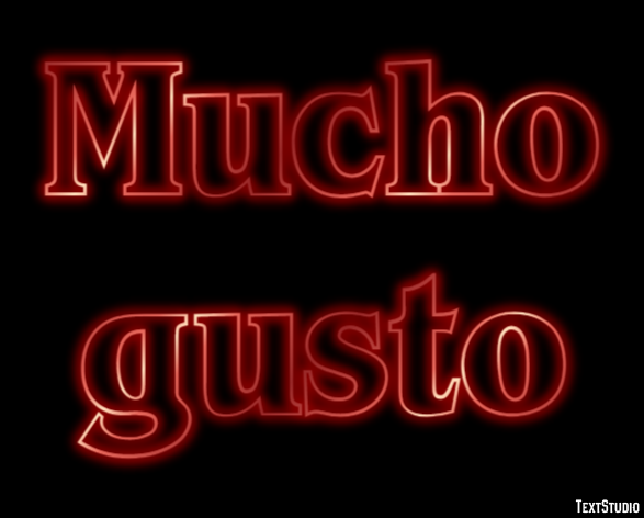 Mucho gusto Efecto de Texto