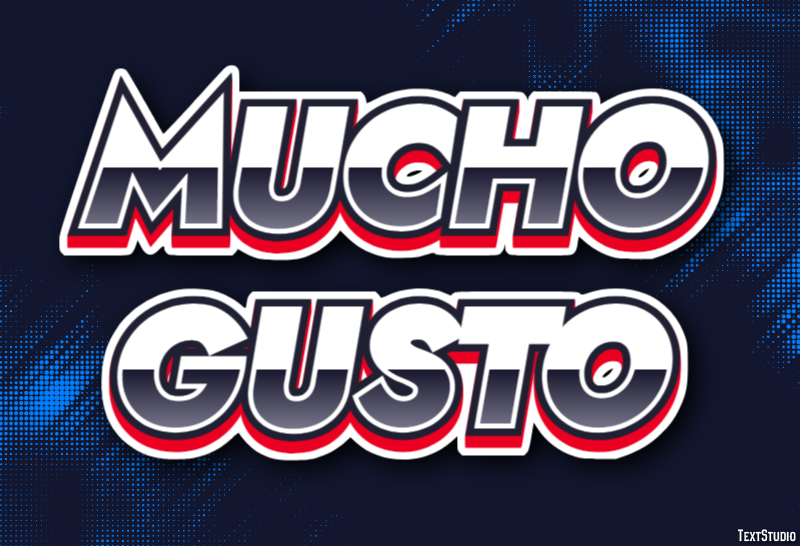 Mucho gusto Efekt tekstowy