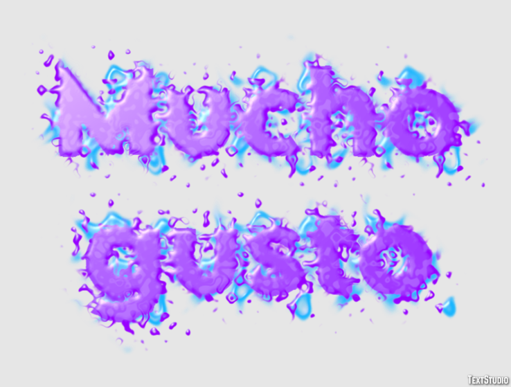 Mucho gusto Efecto de Texto
