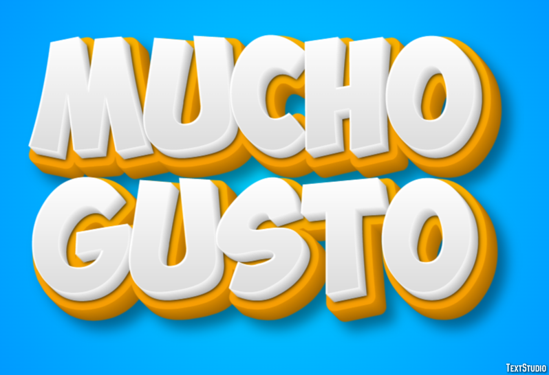Mucho gusto Efecto de Texto