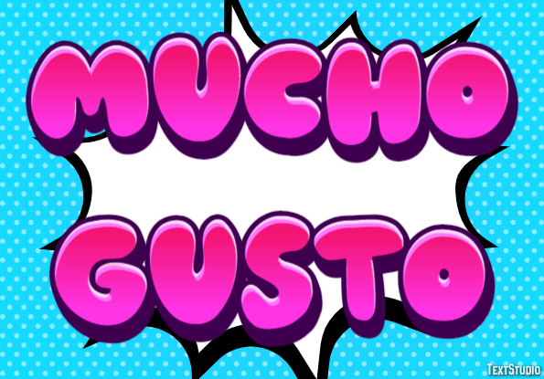 Mucho gusto Efecto de Texto