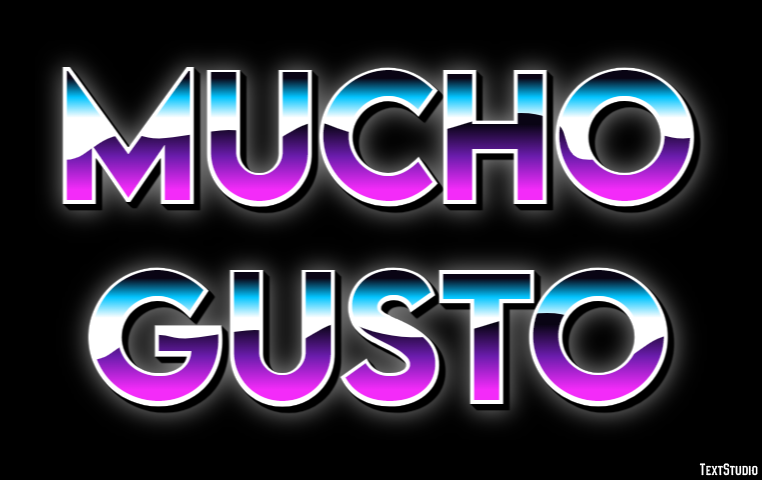 Mucho gusto Efecto de Texto