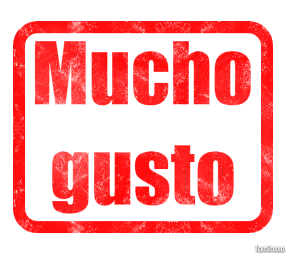 Mucho gusto Efecto de Texto