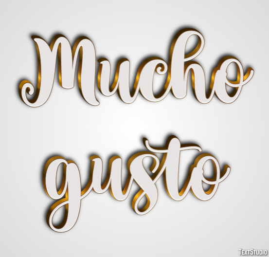 Mucho gusto Efecto de Texto