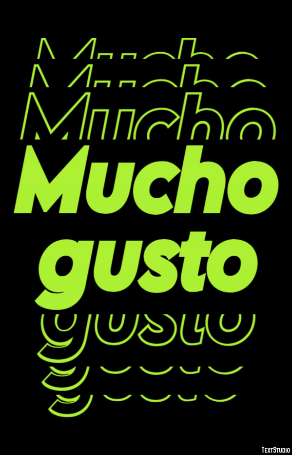 Mucho gusto Efecto de Texto