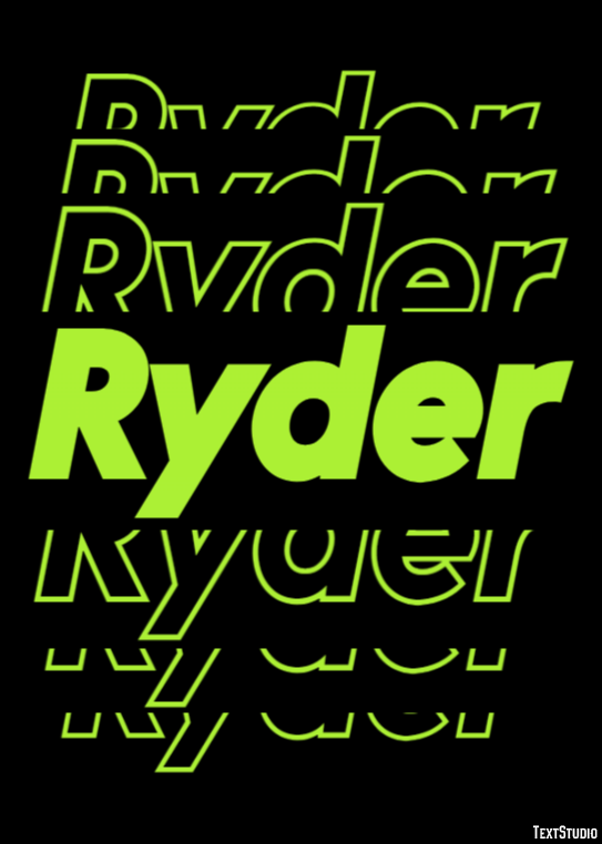 Ryder Effetto testo