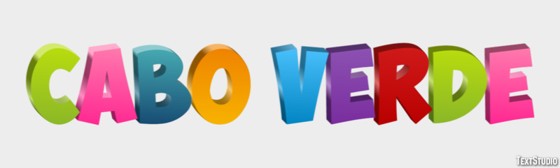 Cabo Verde Text effect